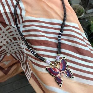 🔸Cloissoné and Heishi Necklace 🔸